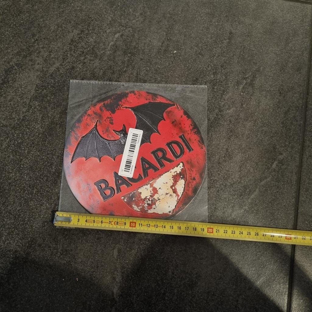 Merkbordjes van biermerk / dranken - Jupiler en Bacardi, Ophalen of Verzenden, Gebruikt, Reclamebord