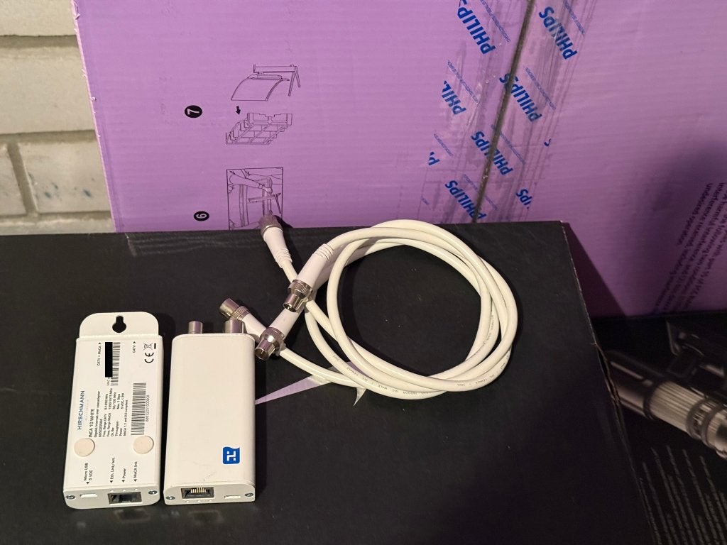 Hirschmann INCA 1G White - Internet over Coax Set (2x), Ophalen of Verzenden, Zo goed als nieuw, Hirschmann