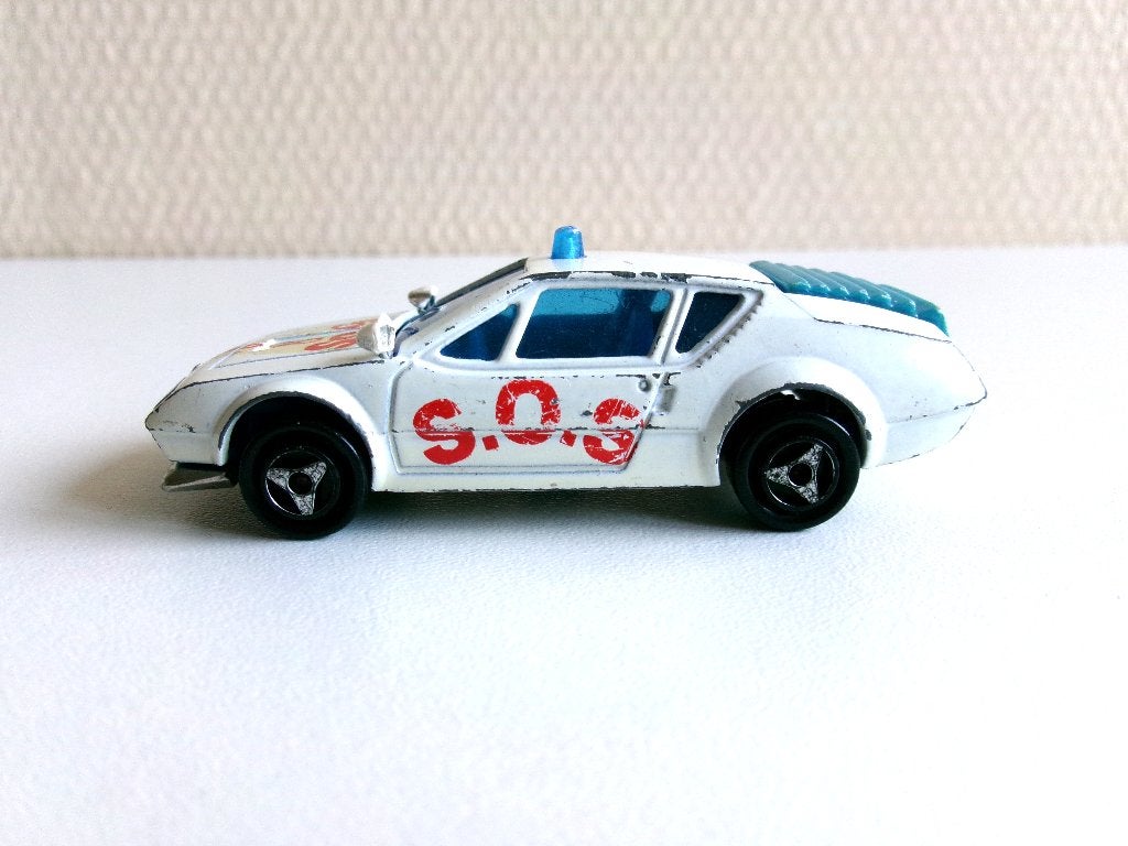 Renault Alpine A 310 S.O.S. wit 1:55 Majorette (geen ovp), Ophalen of Verzenden, Gebruikt, Auto