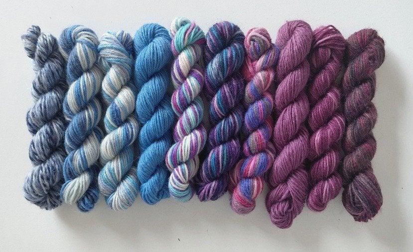 Restjes sokkenwol - 10 x 10 gram - Pakket C, Ophalen of Verzenden, Nieuw, Breien of Haken, Wol of Garen