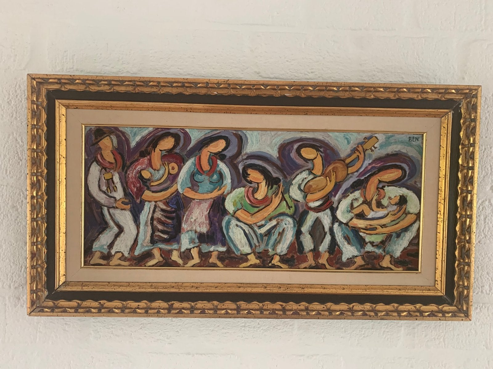 Schilderij op paneel, Gitane Camargue.  Gesigneerd Ben., Antiek en Kunst, Kunst | Schilderijen | Klassiek, Ophalen, Paneel, Portret of Personen