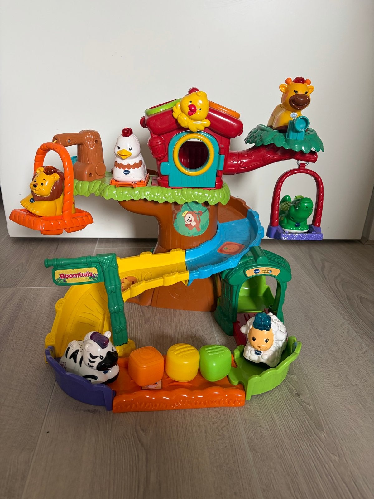 VTech Zoef Zoef Dieren Boomhuis met 6 dieren en extra baan, Ophalen, Gebruikt, Overige typen, Met licht