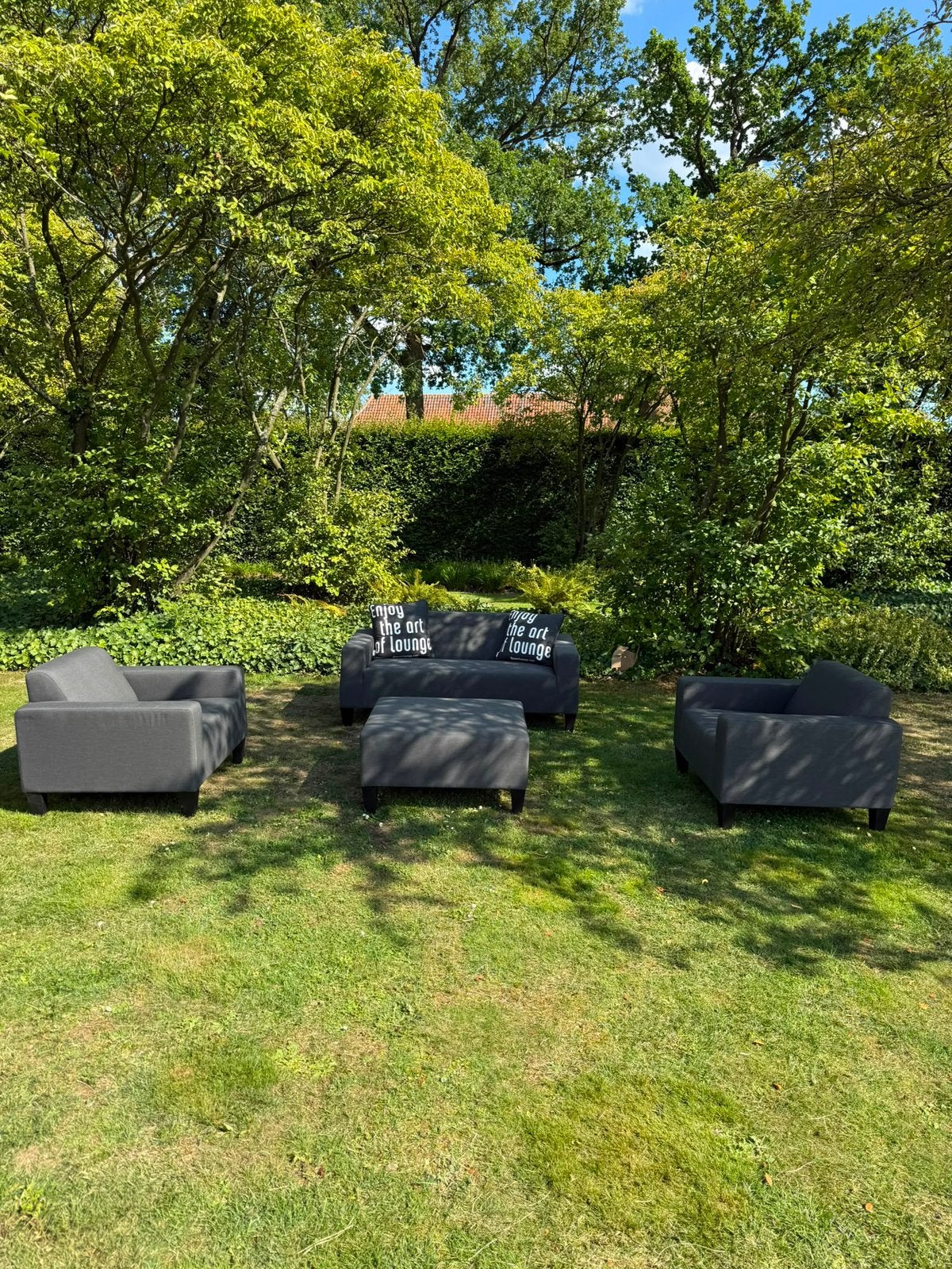 Luxe Loungeset – Sunbrella stof | Direct leverbaar |, Ophalen, Zo goed als nieuw, Bank