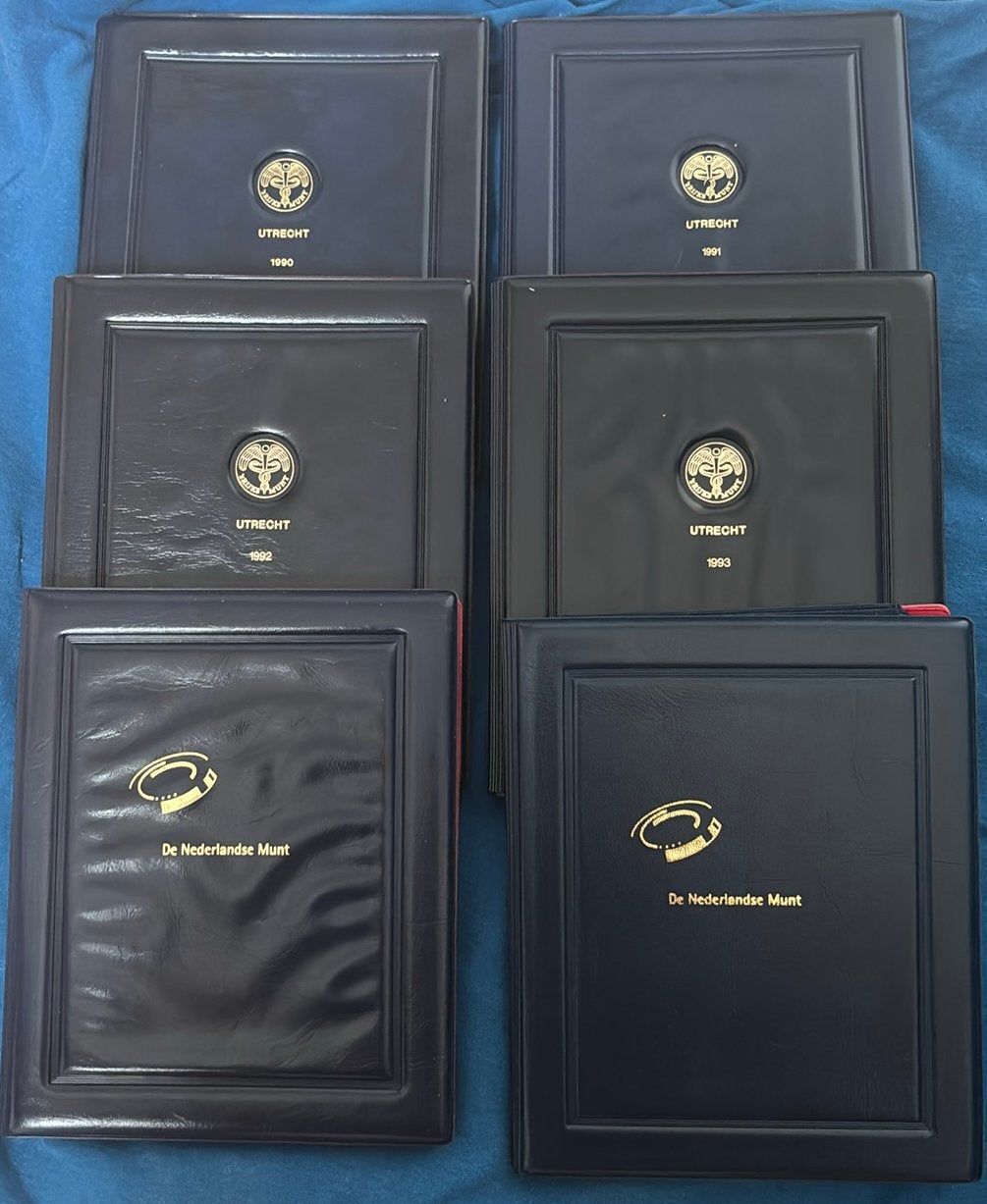 Gulden jaarset proof 1990 tm 1995, Postzegels en Munten, Ophalen of Verzenden, Koningin Beatrix, Overige waardes
