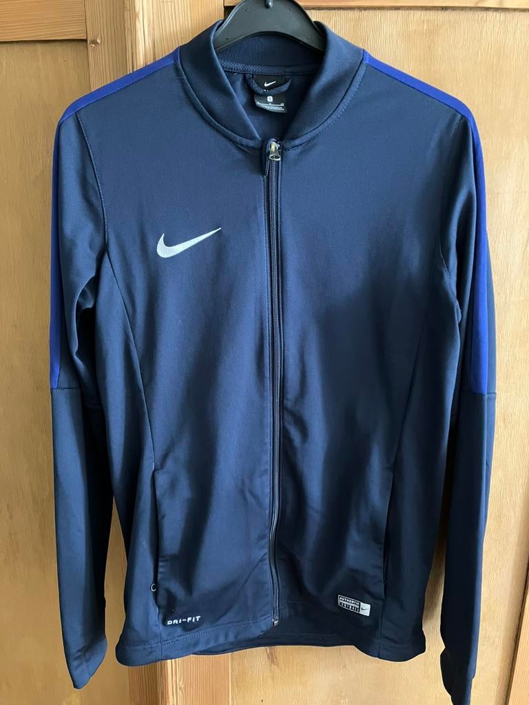 Trainingsjack dri-fit maat S, rits en twee zakken met rits, Ophalen, Blauw, Zo goed als nieuw, Algemeen