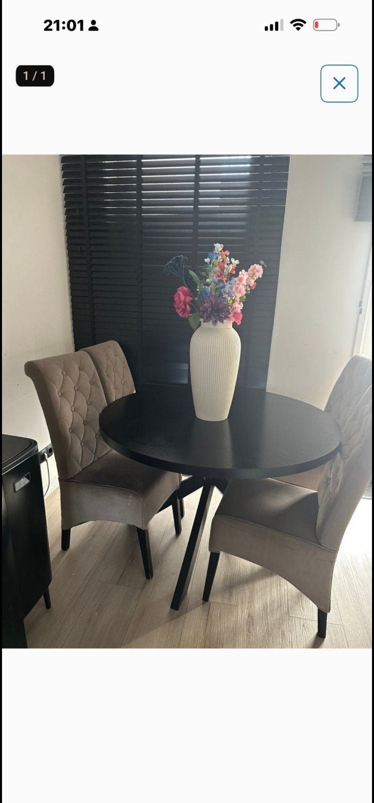 Round eettafel met 4 stoelen, Ophalen of Verzenden