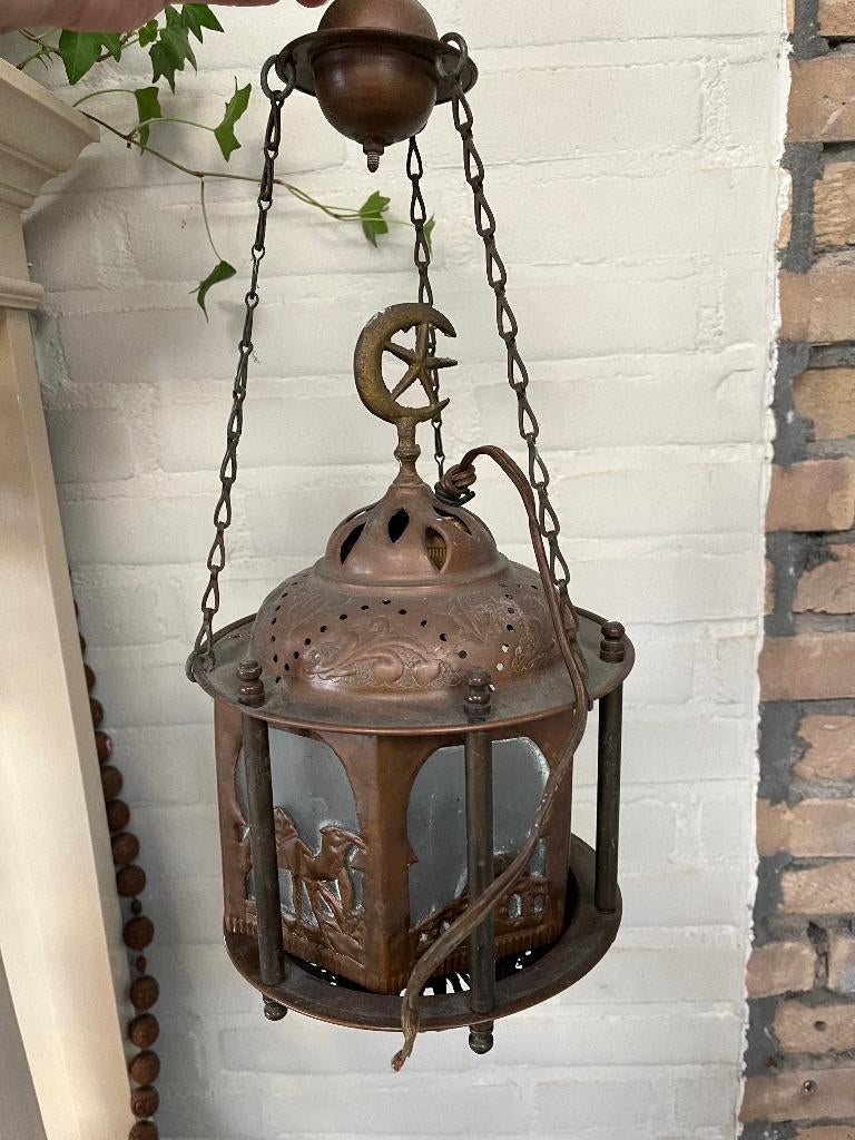 Turkse / arabische lantaarn, Huis en Inrichting, Lampen | Hanglampen, Ophalen of Verzenden, Gebruikt, Minder dan 50 cm