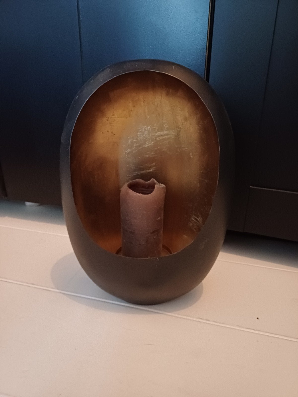 DekoCandle Egg kaarsenstandaard windlicht, Ophalen of Verzenden, Gebruikt, Windlicht