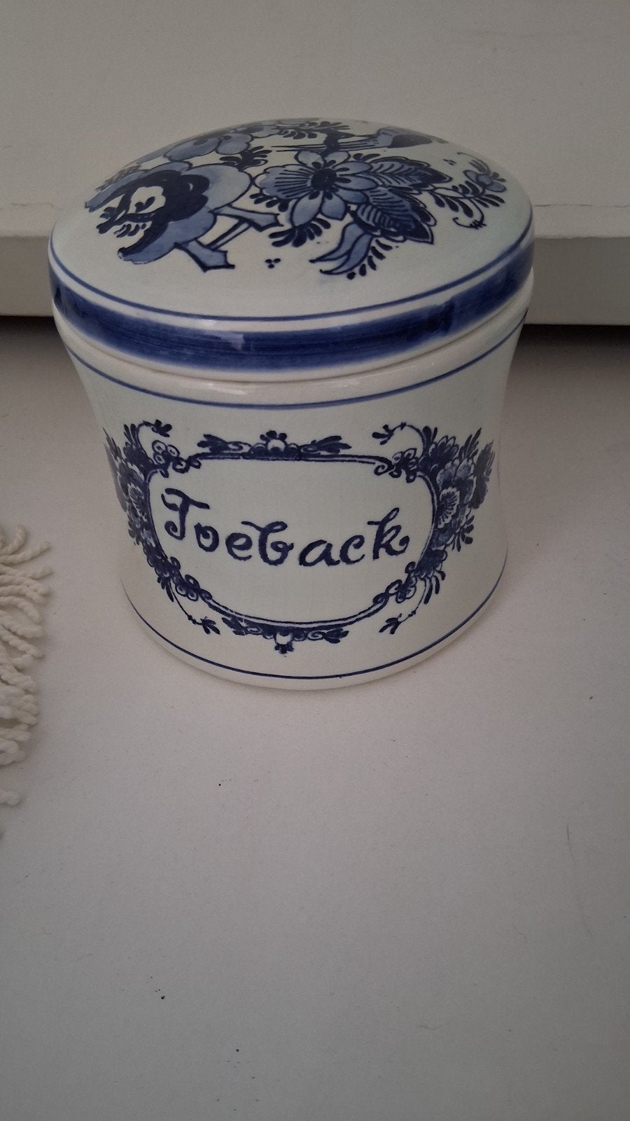 Antieke Delfts Blauwe Tabakspot - Handgeschilderd Holland, Ophalen of Verzenden