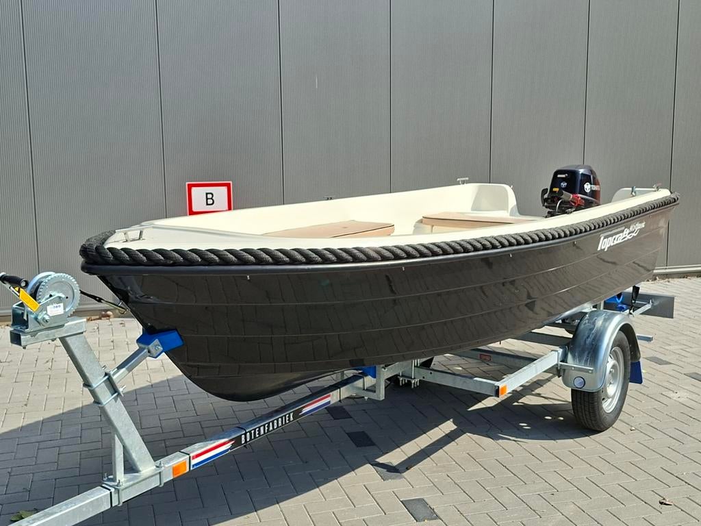Topcraft 405 Classic met Tohatsu 9.8 pk buitenboordmotor., Watersport en Boten, Motorboten en Motorjachten, Gebruikt, 4 m, Buitenboordmotor