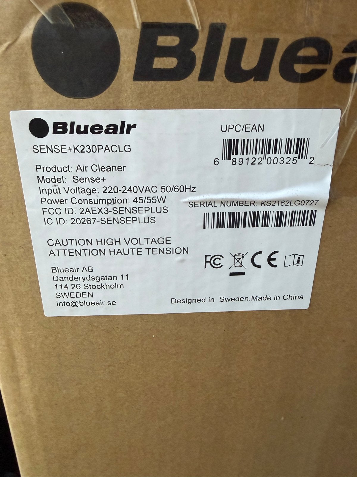 Nieuw in doos: Blueair Sense Luchtreiniger (Leaf Green), Witgoed en Apparatuur, Ophalen, Nieuw, Luchtreiniger