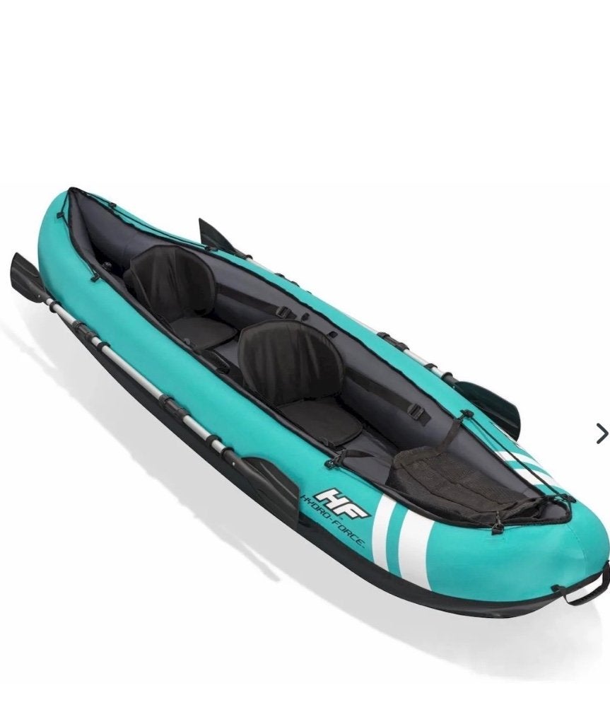 Opblaasbare Kayak 2 persoons HF Ventura, Ophalen, Opblaasbaar, Zo goed als nieuw, 2-persoons