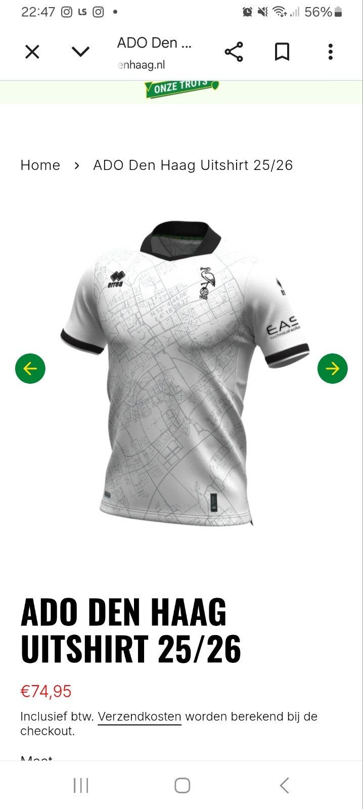 Gezocht ado den haag uitshirt maat 4xl of 5xl, Kleding | Heren, Ophalen of Verzenden, Overige maten, Zwart