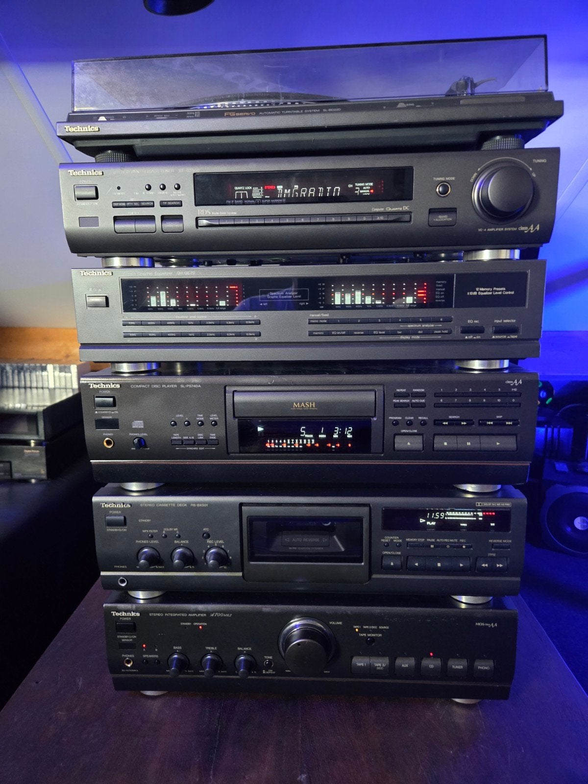 Complete Technics Hifi Stack met Draaitafel en Afstandsbedie, Gebruikt, Tuner of Radio, Losse componenten, Ophalen