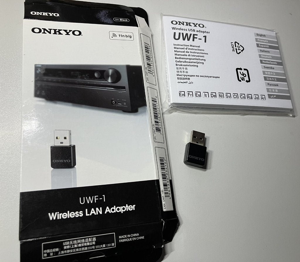 Onkyo UWF-1 Dongle voor o.a. Onkyo Receivers, Overige systemen, Verzenden, Nieuw, Minder dan 60 watt