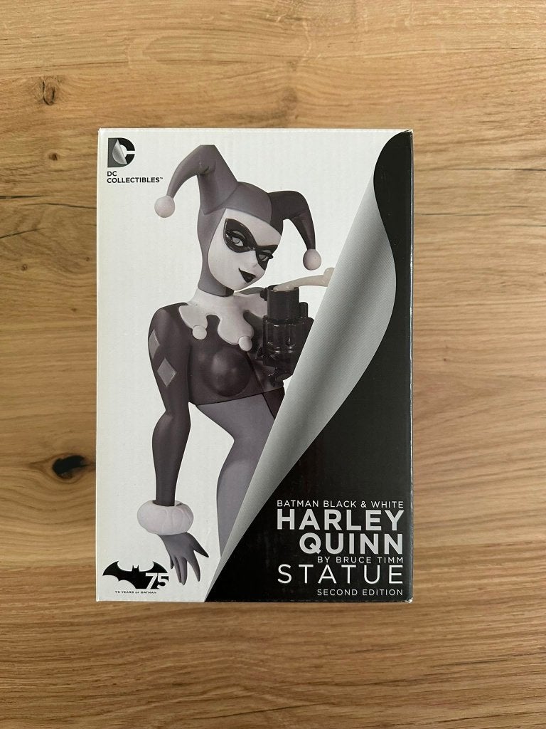 Harley Quinn Black & White Bruce Timm Statue – 2nd Edition, Ophalen of Verzenden, Superheld, Zo goed als nieuw, Beeldje of Figuurtje