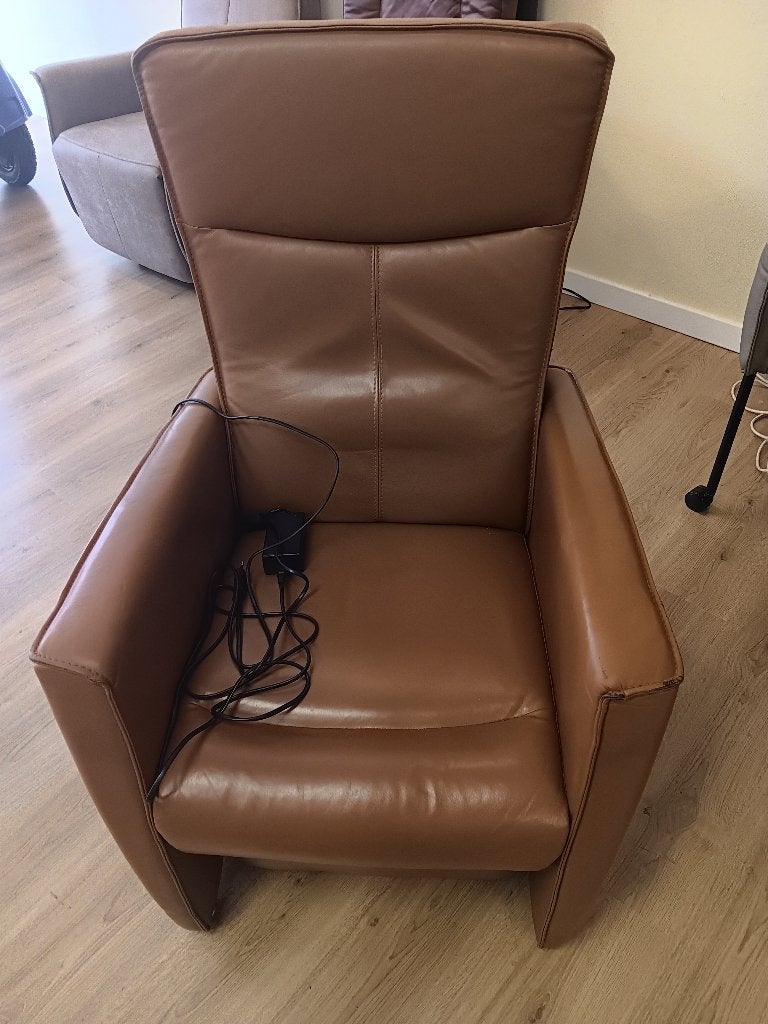 Prominent Sta Op Stoel Te Koop, Huis en Inrichting, Fauteuils, Ophalen, 100 tot 125 cm, Leer, Zo goed als nieuw