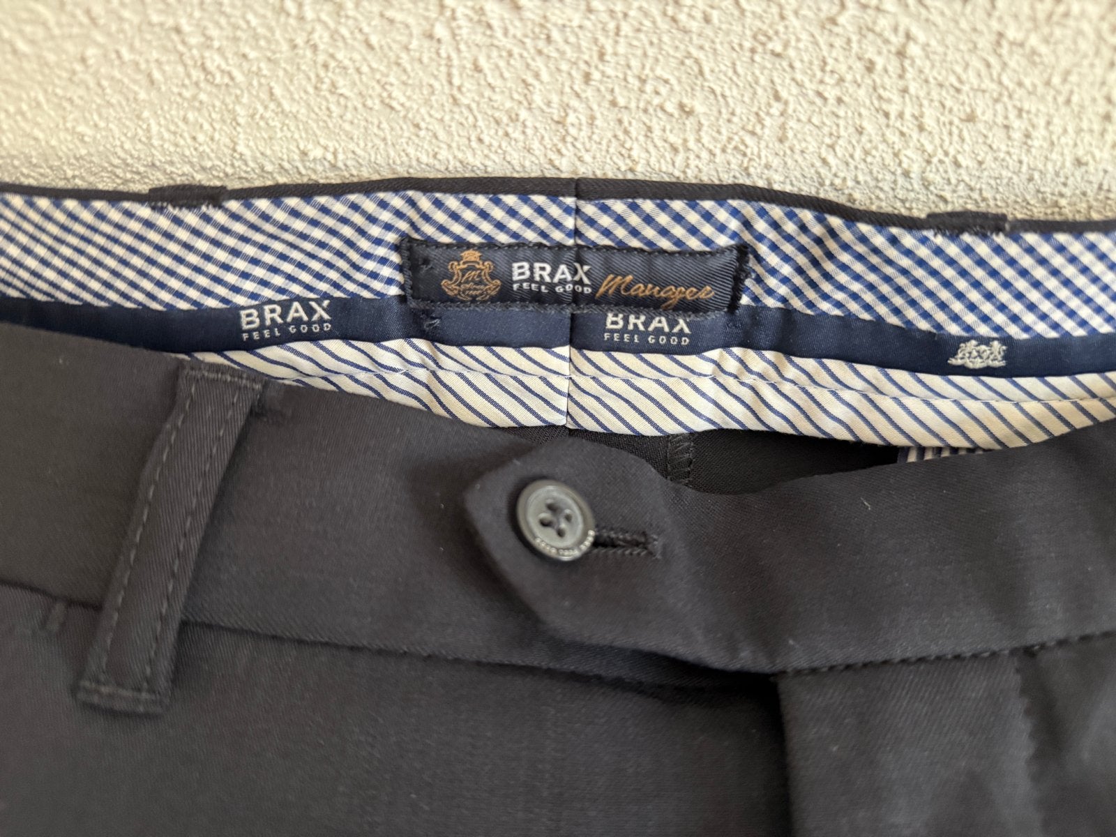 Brax Manger Nette Herenpantalon Donkerblauw Maat 58, Ophalen of Verzenden, Zo goed als nieuw, Maat 56/58 (XL), Blauw
