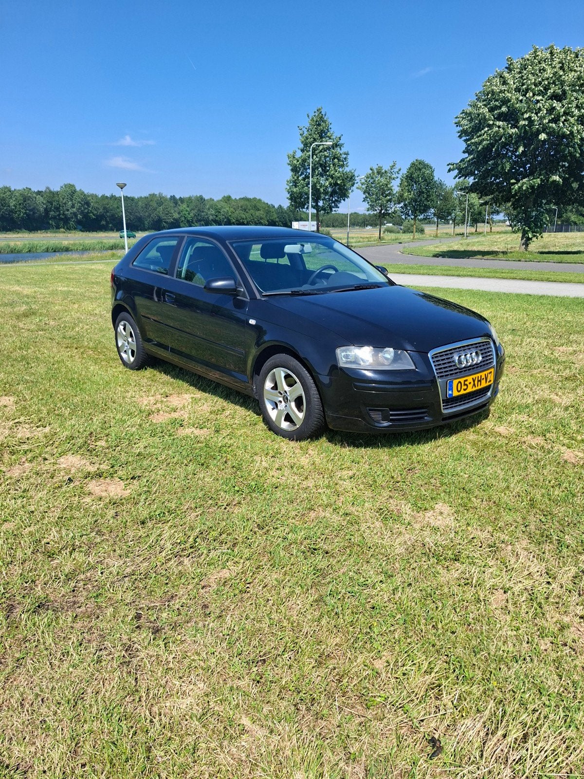 Audi A3 1.6 2007 Zwart nieuwe apk, Auto's, Voorwielaandrijving, 15 km/l, Zwart, Origineel Nederlands