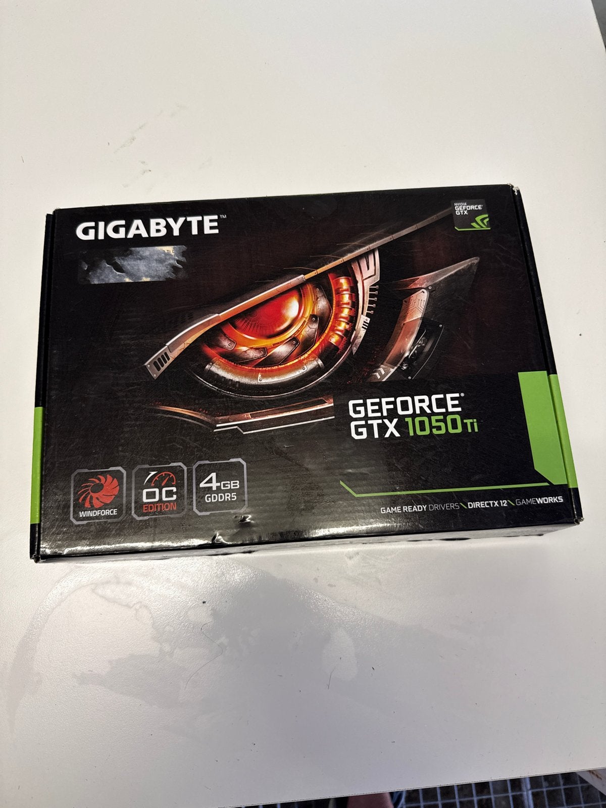 Gigabyte GeForce GTX 1050 Ti OC 4GB GDDR5 Videokaart, Ophalen, PCI-Express 3, HDMI, Nvidia