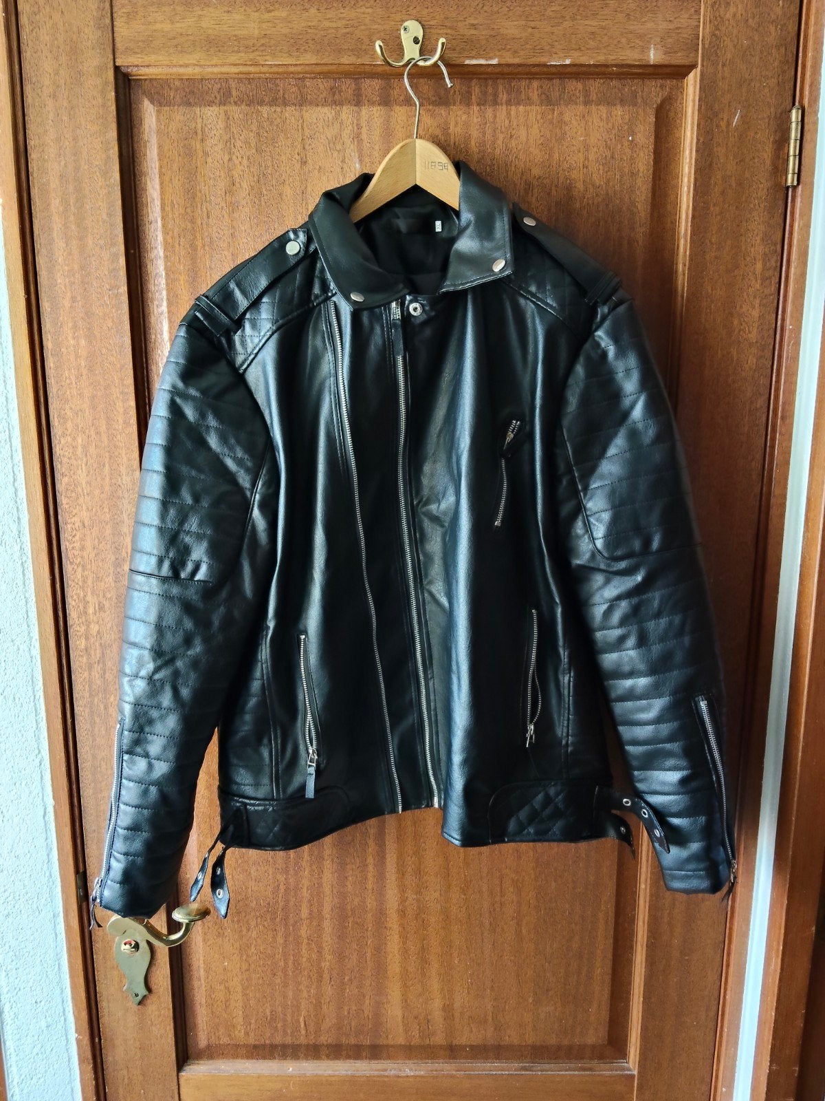Nieuwe PU lederen jas, Ophalen of Verzenden, Nieuw, Maat 56/58 (XL), Zwart