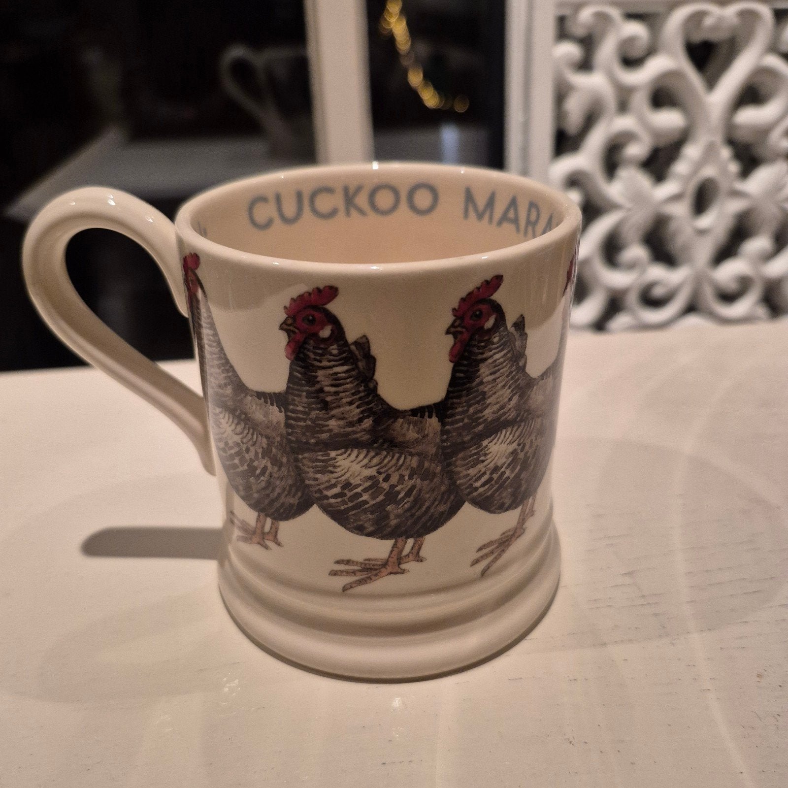 Emma Bridgewater mok 0.5 1/2pt Cuckoo Maran kip nieuw, Nieuw, Emma Bridgewater, Overige stijlen, Aardewerk