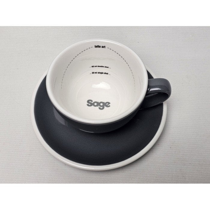 # Sage Kop en Schotel - Latte Art, Gebruikt, Ophalen of Verzenden, Overige stijlen, Kop(pen) en/of Schotel(s)