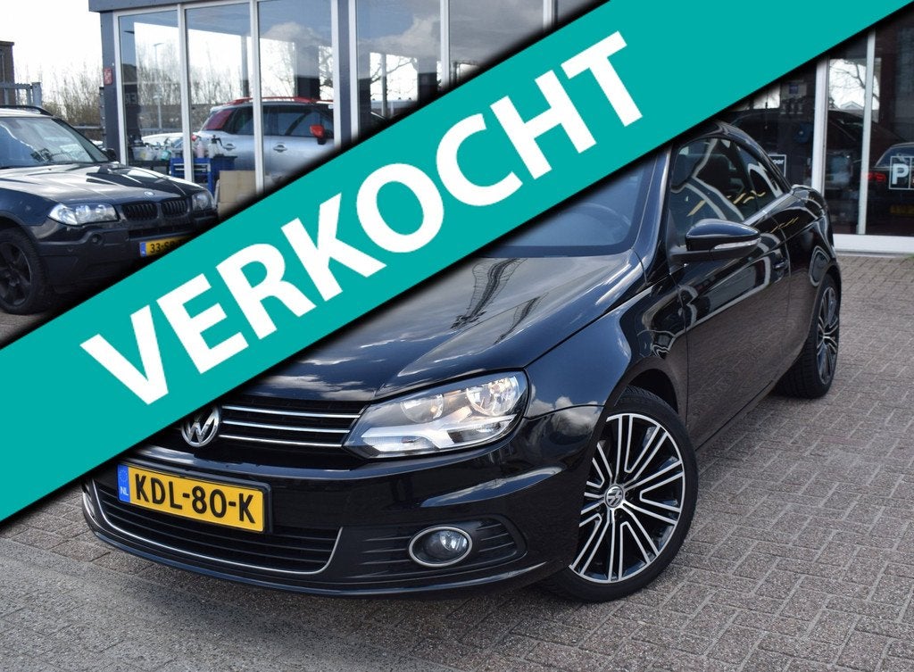 Volkswagen EOS 2.0 TSI Highline CABRIO DEALER ONDERHOUDEN |, Auto's, Volkswagen, Gebruikt, Zwart, 4 cilinders, 4 stoelen