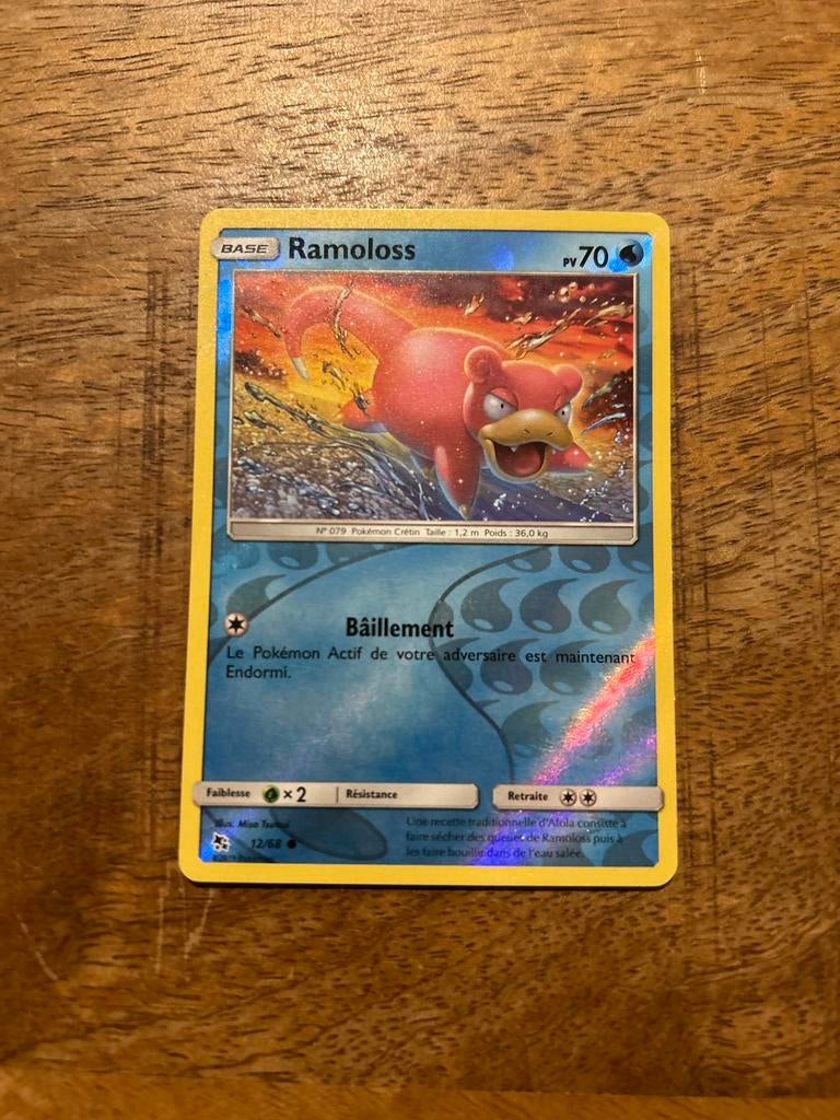 Pokemon kaart Ramoloss (Slowpoke) - Foil, Ophalen of Verzenden, Zo goed als nieuw, Losse kaart, Foil