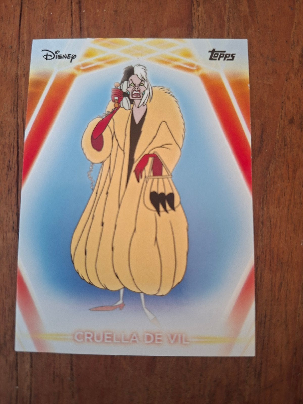 Disney Topps Cruella De Vil kaart, Ophalen of Verzenden, Overige figuren, Zo goed als nieuw, Papier, Kaart of Schrift