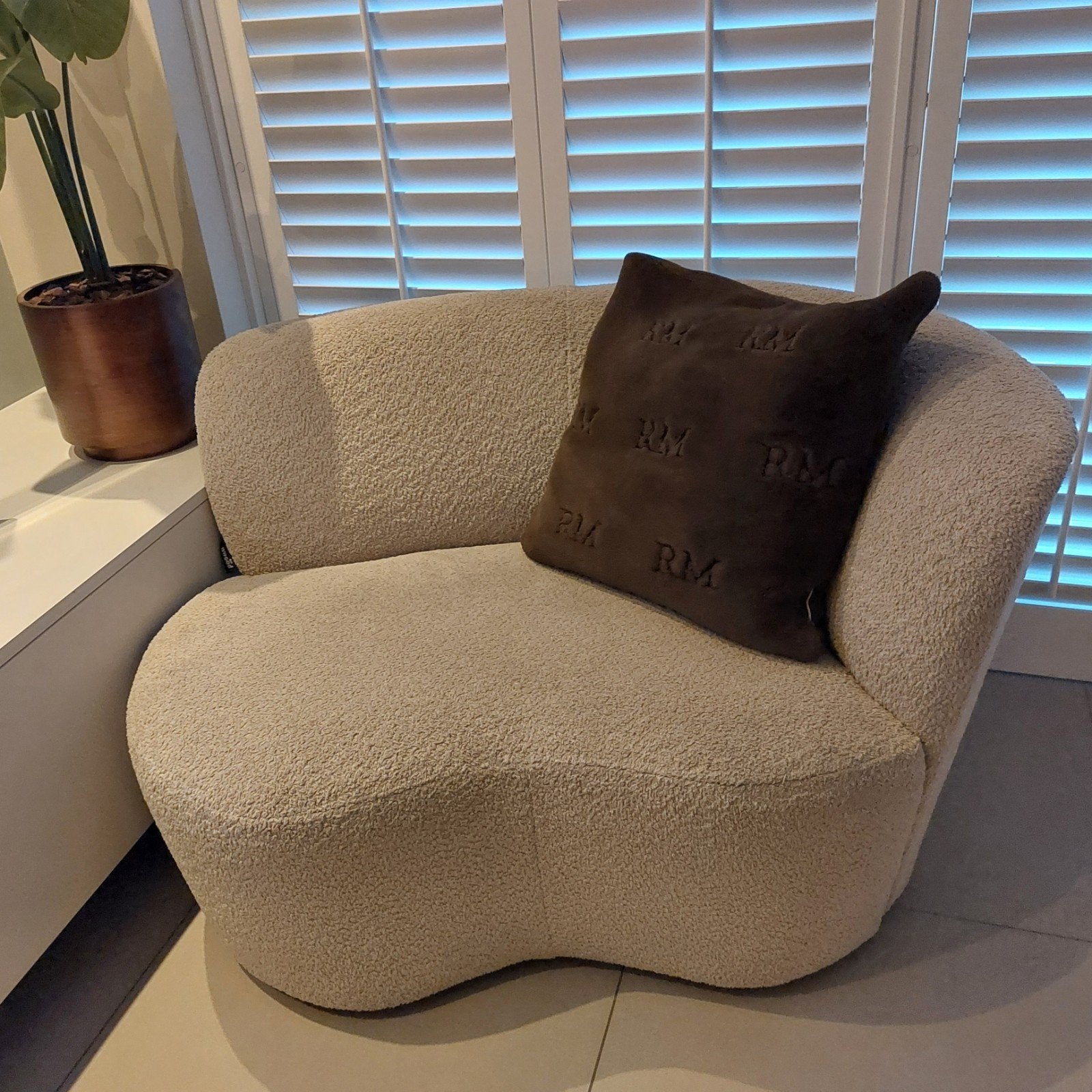 woood bankje Stone Karwei, Gebruikt, Tweepersoons, 75 tot 100 cm, Ophalen of Verzenden