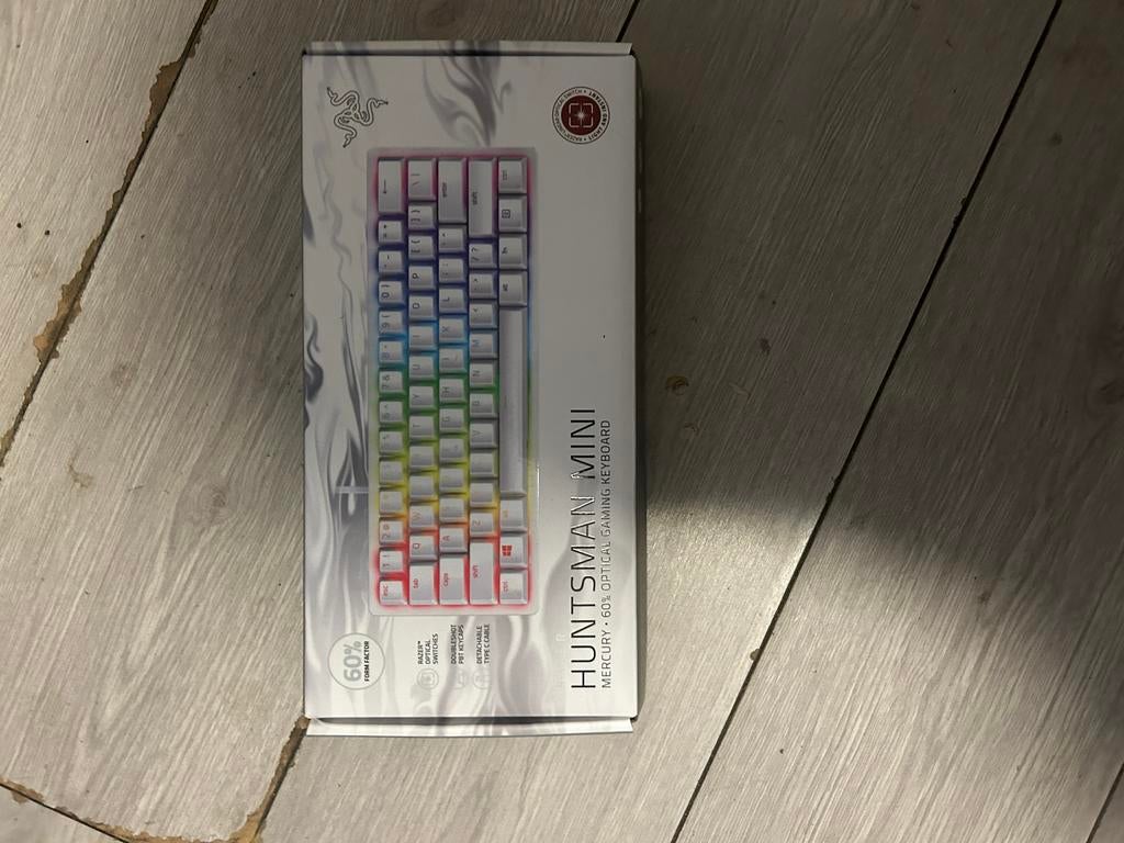 Razer Huntsman Mini Mercury 60% Optisch Gaming Toetsenbord, Gaming toetsenbord, Nieuw, Ophalen of Verzenden, Qwerty