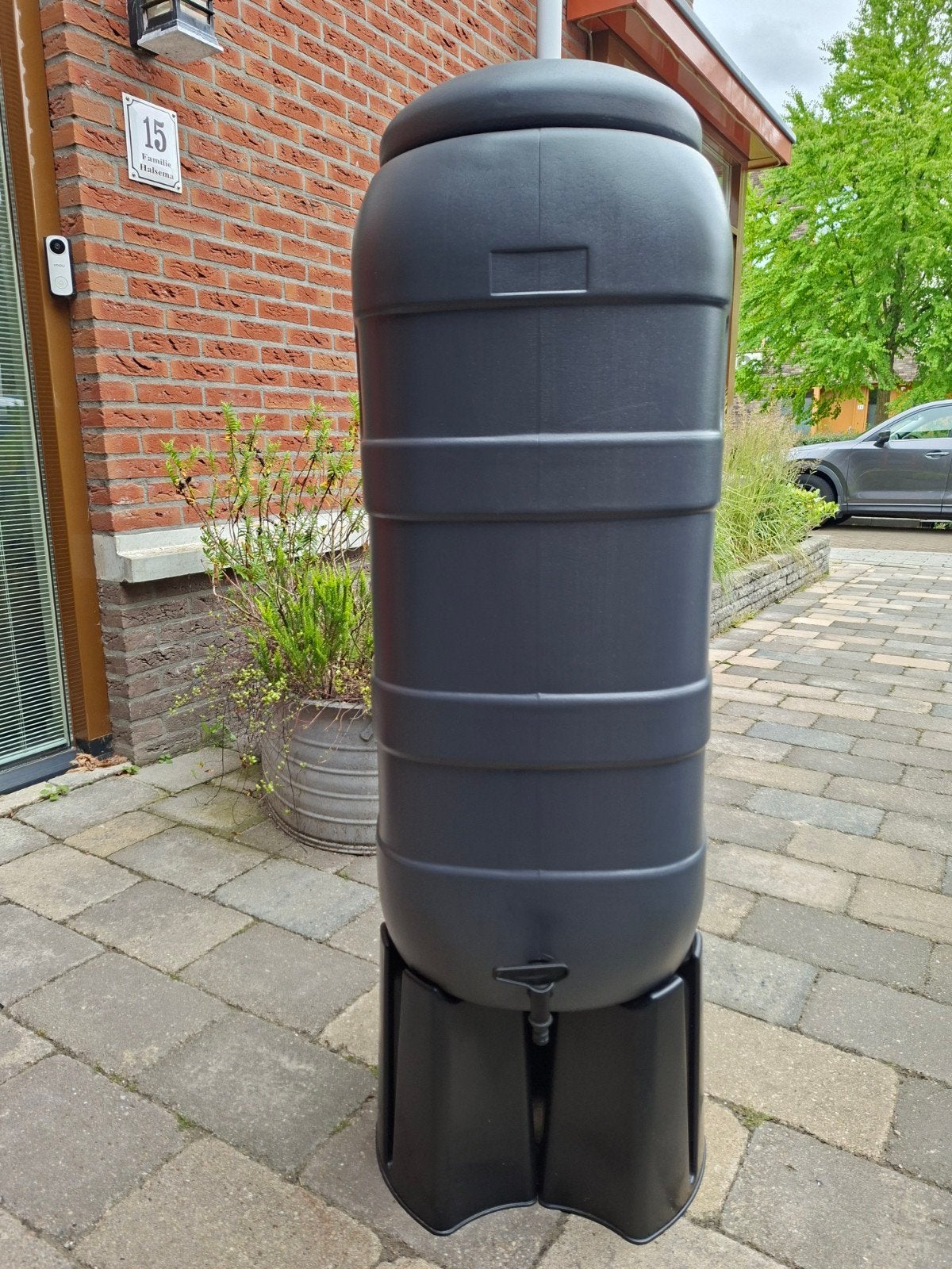 Regenton 200L met voet - Zo goed als nieuw, Ophalen