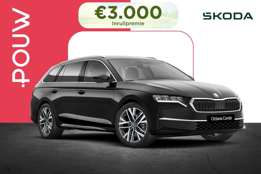 Skoda Octavia Combi 1.5 TSI 150pk MHEV Business Edition Plus, Auto's, Skoda, Stof, 1498 cc, 4 cilinders, Zwart