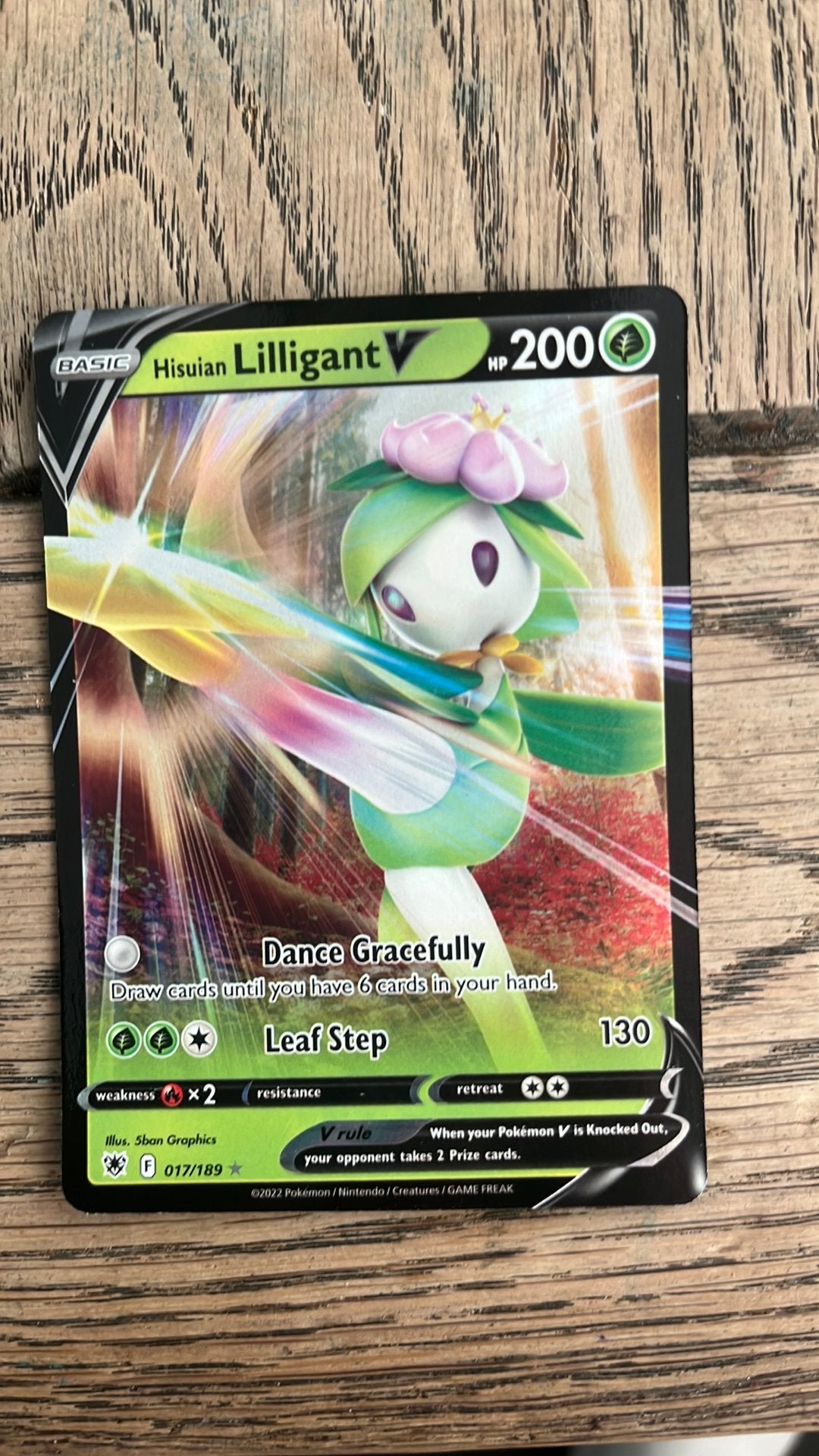 Pokemon hisuian Lilligant V, Ophalen of Verzenden, Zo goed als nieuw, Losse kaart