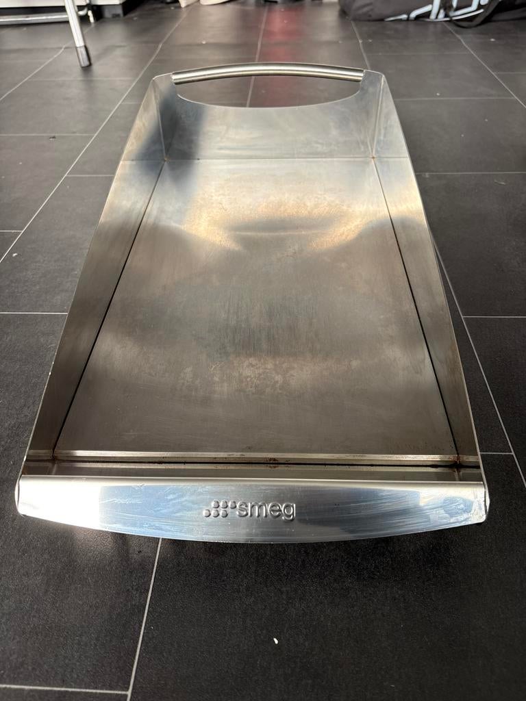 Smeg PPX6090 Teppanyaki Bakplaat - RVS, Ophalen of Verzenden, Vaatwasmachinebestendig, Gebruikt, Tafelgrill