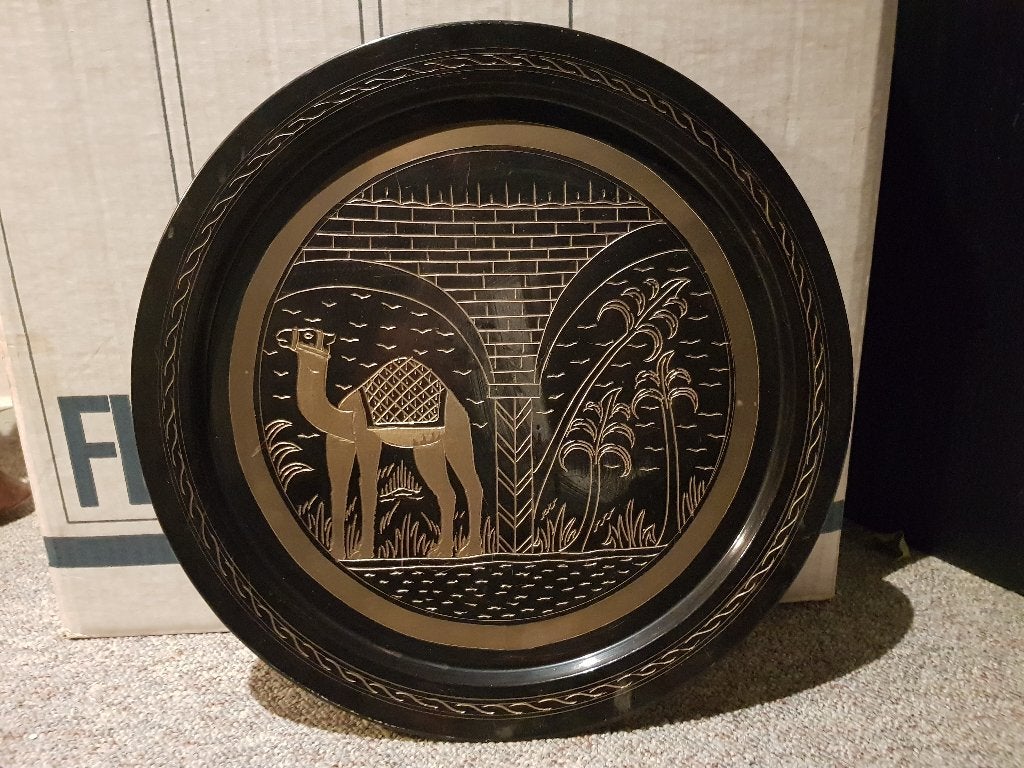 Egyptische Wandschaal, Huis en Inrichting, Woonaccessoires | Wanddecoraties, Ophalen, Metaal, Gebruikt, Oosters
