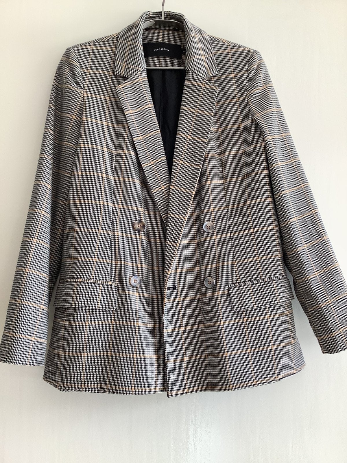 Vero Moda geruite blazer maat 34, Verzenden, Zo goed als nieuw, Maat 34 (XS) of kleiner, Jasje