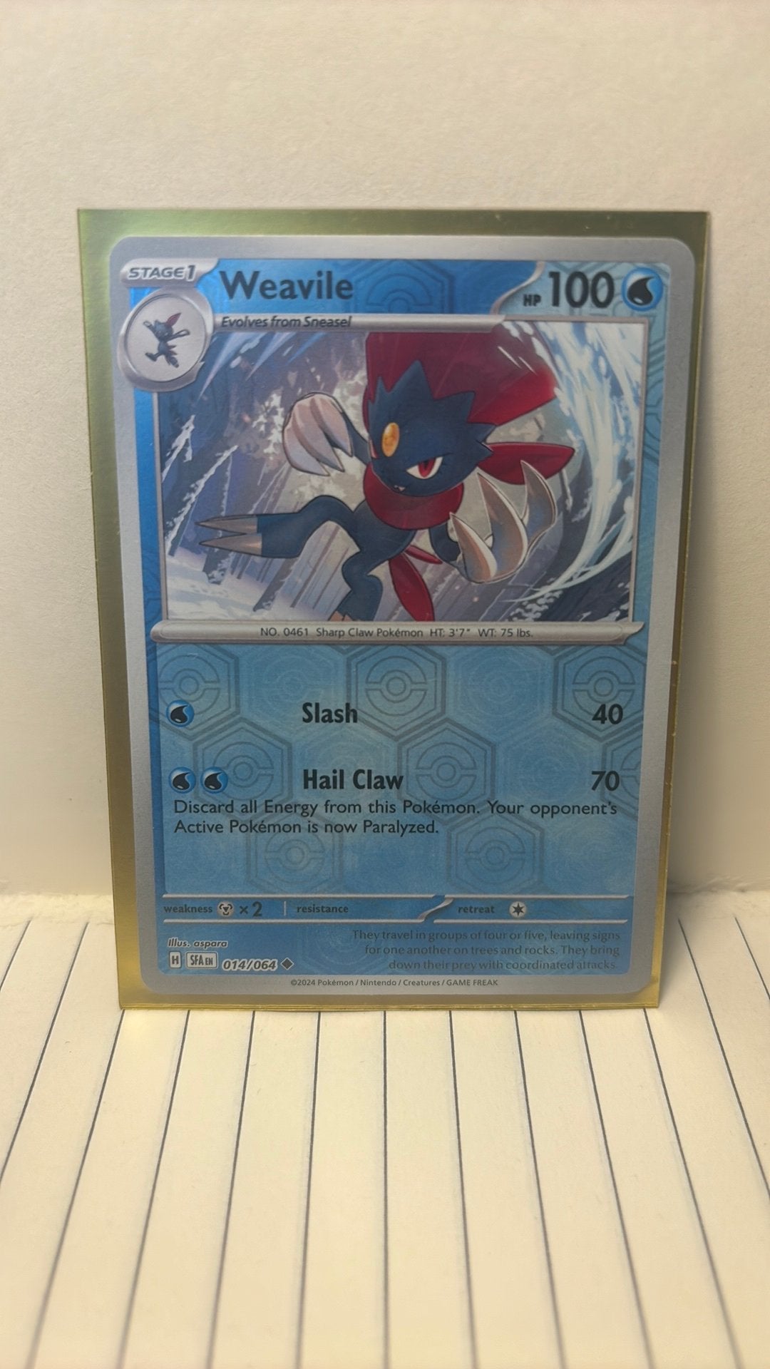 Weavile 014/064 Shrouded Fable reverse holo pokemon kaart, Ophalen of Verzenden, Nieuw