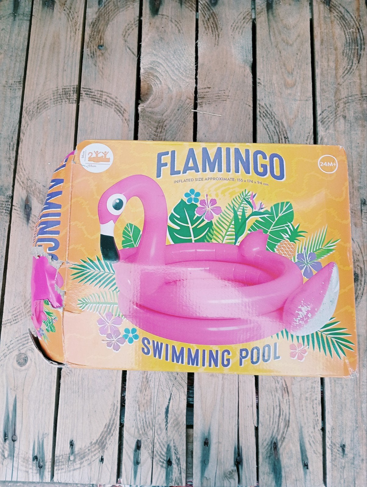 Opblaasbaar Flamingo Zwembad - Nieuw in Doos, Opblaaszwembad, 80 tot 120 cm, Nieuw, Ophalen of Verzenden