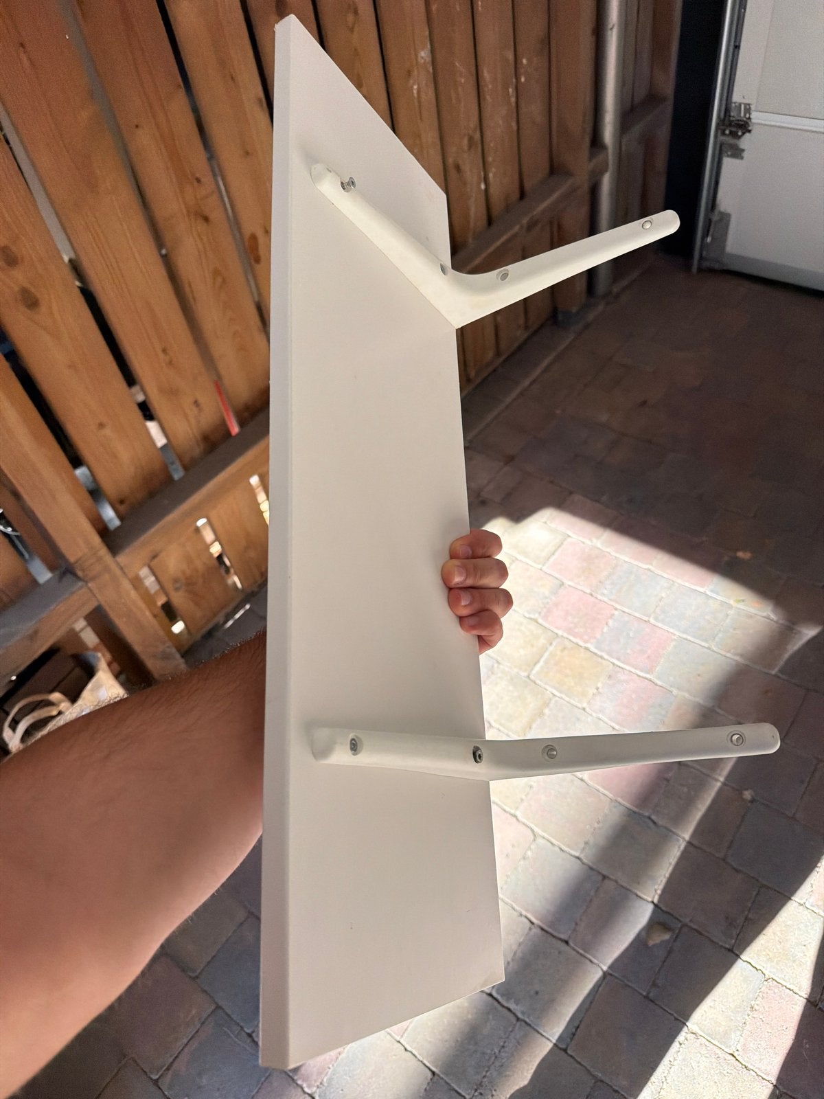 Witte plank met beugels voor aan de muur - gratis ophalen, Ophalen, Gebruikt