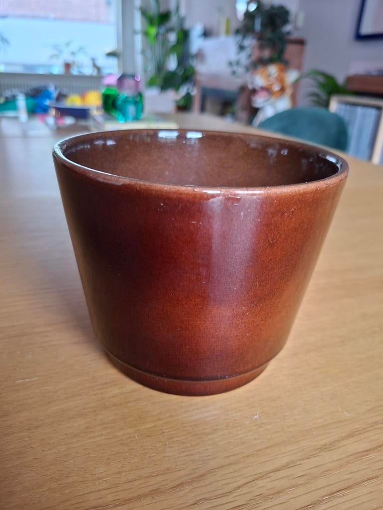 West Germany bloempot bruin, Antiek en Kunst, Antiek | Keramiek en Aardewerk, Ophalen of Verzenden