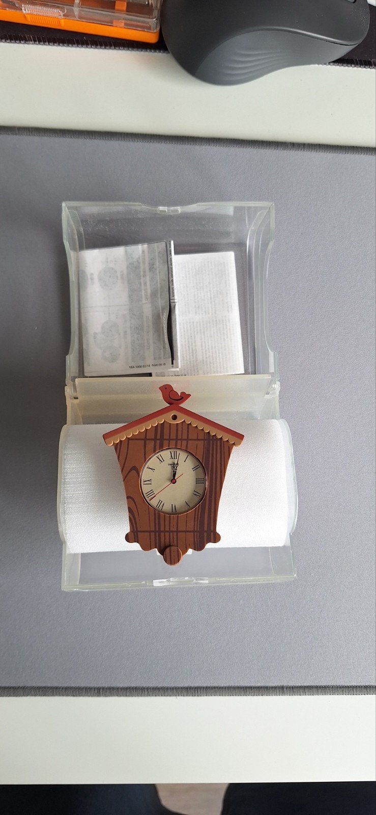 Zeldzame Swatch "Uhrly" Koekoeksklok Horloge GC116 Boxed, Ophalen of Verzenden, Gebruikt, Swatch