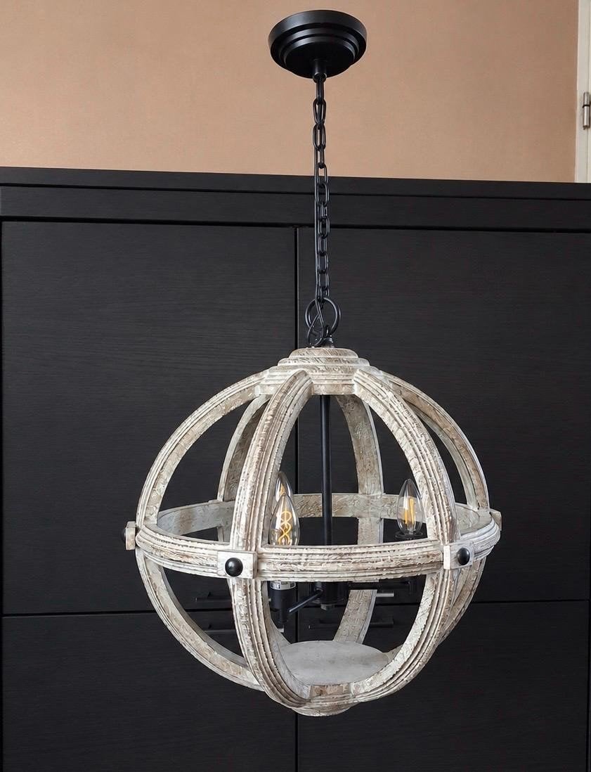 Hanglamp landelijke stijl, E14 (klein), Ophalen of Verzenden, Hout, Landelijke, Rustieke, Farmhouse