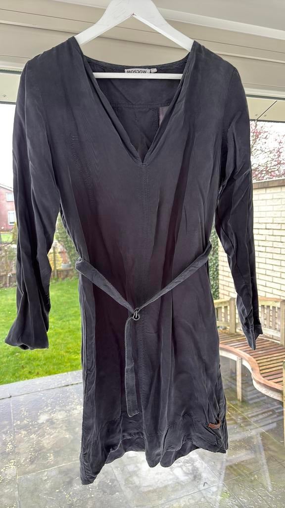 Moscow tuniek/jurkje  maat S cupro stof donkerblauw, Kleding | Dames, Ophalen of Verzenden, Zo goed als nieuw, Maat 38/40 (M)