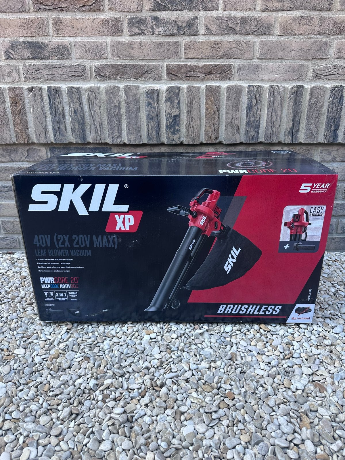 SKIL 2x 20V Bladblazer/-zuiger Brushless 0350CA (Nieuw), Nieuw, Ophalen of Verzenden, Met opvangzak, Accu