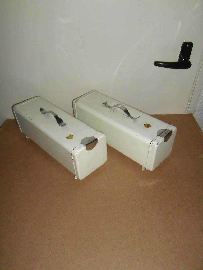 2x Ontbijtkoektrommel,vintage,aparte handvatten,Brabantia, Ophalen of Verzenden