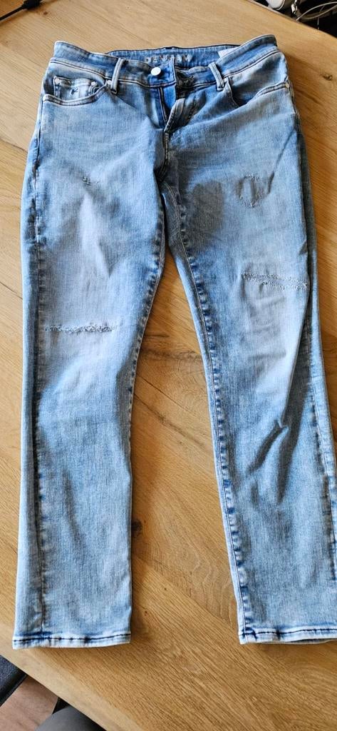 Denham Monroe Girlfriend Tapered Fit jeans, Ophalen of Verzenden, Zo goed als nieuw, Blauw, W27 (confectie 34) of kleiner