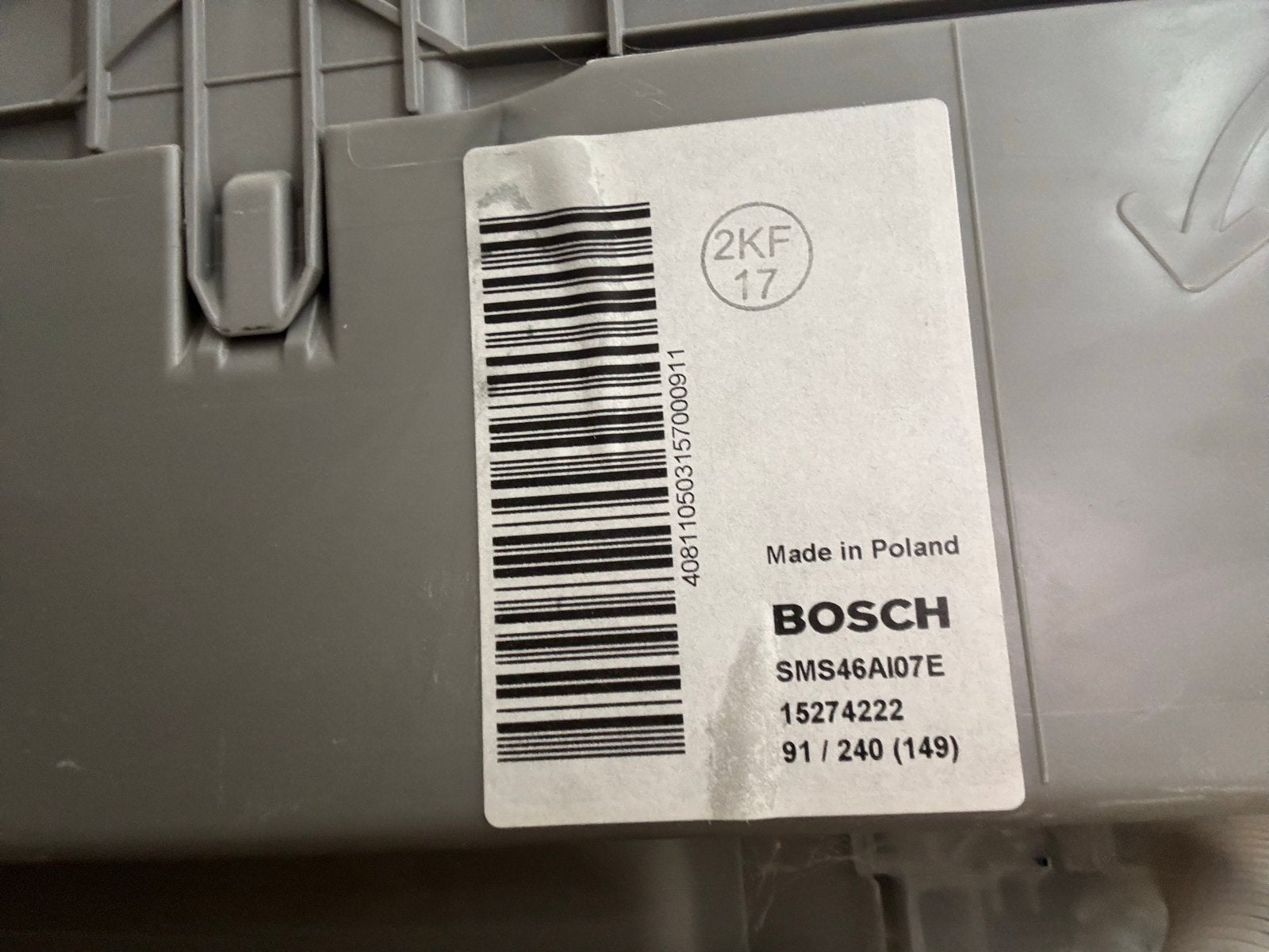 Bosch Vrijstaande Vaatwasser SMS46AI07E - Goede Staat, Ophalen, Gebruikt, Eco programma, 85 tot 90 cm