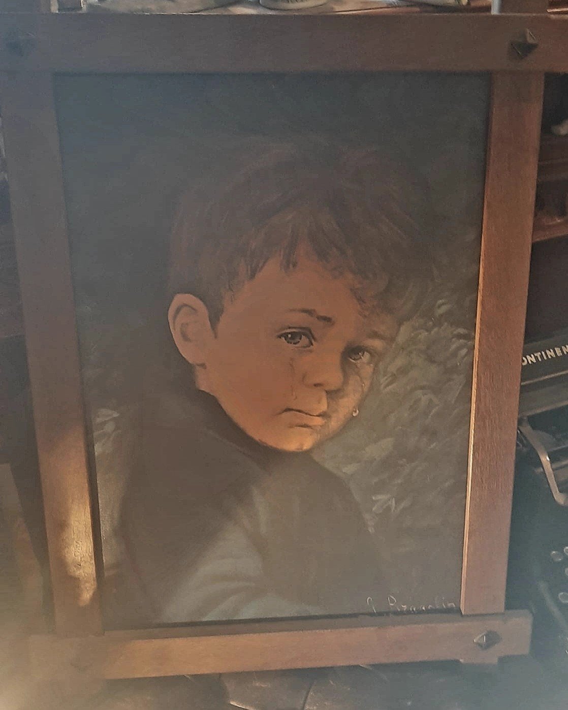 Vintage Schilderij Huilende Jongen - Klassiek Portret, Antiek en Kunst, Kunst | Schilderijen | Klassiek, Ophalen